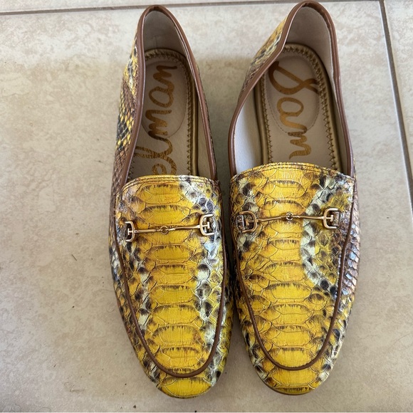 Sam Edelman Loraine Snake Skin Loafer Flats - Picture 3 of 6